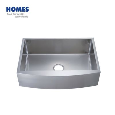 Single Bowl  Farmhouse Kitchen Sink 33x22 Inch , 16 Gauge Curved Apron Front Sink